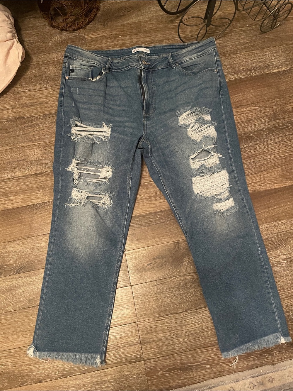 KanCan Light Blue Denim Jeans with Contrast Stitching